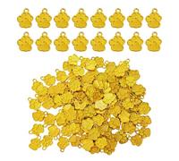 pson 130 dijes de huella de perro de 15 x 12 mm, colgantes de huellas de animales, dijes de pata de cachorro envejecidos para manualidades, collares, pulseras, aretes, llaveros (oro antiguo)