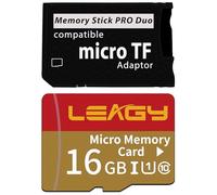 PSP Memory Stick Adaptador con Tarjeta Micro TF de 16 GB, Micro TF a Memory Stick Pro Duo MagicGate Card Compatible con PlayStation Portable, Camera, Handycam, Cell Phone & PSP 1000/2000/3000