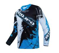 PSPORT Maillot de moto de cross para jóvenes, camiseta de bicicleta de montaña de manga larga para niños, para motocicleta, motocross, BMX, Moto Mx Offroad Racing, Cu9011-lb, 4 años