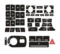 PSRRGZTM Interior del automóvil Compatible con Audi para A3 8P 2004-2008 Radio Clima ESP Pegatinas Reparación Botones Interruptor Perilla Desgastada Calcomanías Interiores Decoración Estilo Automóvil