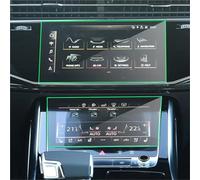 PSRRGZTM Protector pantalla Compatible Con Q8 2019 2020 2021 Radio GPS LCD Tablero Protector Pantalla Navegación Del Coche Película Protectora Pantalla Vidrio Templado Pegatina(Up and down screen)
