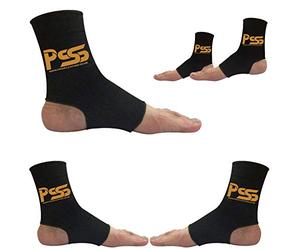 PSS Feet Sleeves/Socks for Unisex/Supports for Weak/Pulled Plantar Fasciitis Ankle Recovery Pain Relief Feet/Care Accessories/Sports, Therapy Equipment 1563 (Black, L-XL)