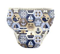 Pss! - Pañal de Agua para Bebé - Modelo Sailor Boy - Para Bebés de 3 a 8 kg - Talla L - Unisex - Diseño Multicolor - Absorbente y Reutilizable - Impermeable y Cómodo - 1 Unidad