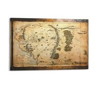 PSSEUB Póster artístico de la película The Hobbit, lienzo decorativo para pared e impresión artística moderna para decoración de dormitorio familiar, 60 x 90 cm