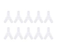Pssopp 10 conectores de tubo de aire para acuario, accesorios de manguera suaves, conector tipo Y, válvula de aire tipo Y de 3 vías (6,4 mm)