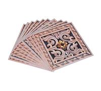 Pssopp 10 Piezas Pegatinas Espejo Adhesivas de PVC, Azulejos Decorativos Impermeables Removibles para Decoración de Sala de Estar Hogar 12x12cm (# 03)