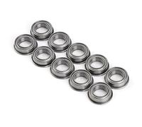 Pssopp 10 Rodamientos de Bolas con Bridas, Mini Metal de Acero Inoxidable Blindado, 6x10x3 Mm para Proyectos y Maquinaria de Bricolaje