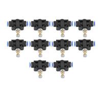 Pssopp 10 Uds. Controlador de Velocidad de Empuje Conector de Válvula de Flujo de Aire Plástico 6mm para Herramientas Neumáticas y Automatización