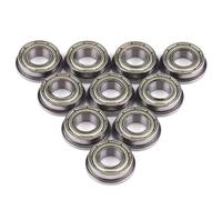 Pssopp 10 Uds F688ZZ Rodamientos de Bolas con Brida Doble Blindado de Acero Metálico de 8mm de Diámetro Interior para Motores y Equipos Mecánicos