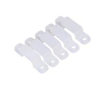 Pssopp 100 Clips de Silicona para Tiras LED, Soportes Flexibles Impermeables para Tiras de Luz RGB, Fácil Instalación para Proyectos de Iluminación del Hogar y Vehículos (12mm)