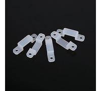 Pssopp 100 Clips de Silicona para Tiras LED, Soportes Flexibles Impermeables para Tiras de Luz RGB, Fácil Instalación para Proyectos de Iluminación del Hogar y Vehículos (10mm)