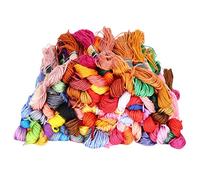 Pssopp 100 Piezas de Hilo de Bordar de 8 Metros, 6 Hebras de Poliéster, Ovillos de Algodón, Hilo de Punto de Cruz, Multicolor para Manualidades de Costura, Pulseras de la Amistad