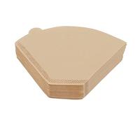Pssopp 100 Piezas de Papel de Filtro de café de 4 Tazas de 2 a 4 Tazas de Filtro de café en Forma de Abanico Papel de de Natural sin Blanquear Desechable para Cafeteras