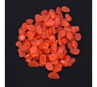 Pssopp 100 Piezas de Piedra Luminosa, Decoración Fluorescente de Poliestireno, Decoración Acuática y de Jardín para Uso Interior y Exterior (Rosa durazno)