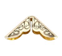 Pssopp 100 Protectores de Esquinas para Libros, Protectores de Esquinas de Metal y Hierro, Acabado en Bronce, Longitud Lateral de 1,4 Cm, Se Adapta a 2,9 Mm de Grosor, para álbumes de Recortes,
