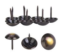 Pssopp 100 Uds Clavos de Tapicería Tachuelas Decorativas para Muebles con Cabeza Redonda Retro para sofá Cesta Artesanía Joyero Gabinete de Vino (19 * 23mm)