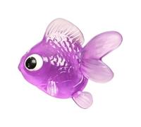 Pssopp 14 Piezas de Juguete de Dorado Falso, Figuras Realistas de Goma Suave TPR de 0,98 Pulgadas para Juegos de Carnaval, Suministros para Fiestas de Pesca, Bañera (Purple)