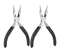 Pssopp 2 Alicates de Punta Redonda, Herramienta de Reparación del Hogar, Herramienta de Mano, de Taller de 4,9 Pulgadas con Agarre Cómodo para Fabricación de Joyas,