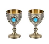 Pssopp 2 Copas Vintage de Metal, Vasos Decorativos, 7 Cm de Alto 4 Cm de Apertura, for Decoración y Mesa