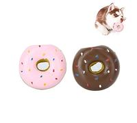 Pssopp 2 Piezas Squeak Latex Dog Toys Donut Shape Dog Chew Toy Training Toy Puppy Molar Toy Pet Interactive Play Toys para Perros pequeños y medianos