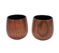 Pssopp 2 Tazas de té de Madera, 340 Ml, Vasos de Madera Multifuncionales Compuestos para café, té, Jugo, Forma Concentradora para Entusiastas del Whisky