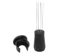 Pssopp 304 Factor de café de Acero Inoxidable No Factor de Manipulación de Capa Distribuidor de Agujas Negras para Beber café Suave, Adecuado para Entusiastas de