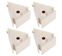 Pssopp 4 PCS Bird House, Textura Suave Alimentador de Pájaros Colgantes de Pájaros Cómodos aviarios. Hecho Material Madera Platane, Forma única. Adecuado para Que los Descansen, Vivan, Jueguen con