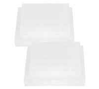 Pssopp 4 Piezas Caja de Almacenamiento de Bobinas de Coser con 25/36 Rejillas Portacarretes de Plástico Transparente para Accesorios de Máquinas de Coser Herramientas de Costura