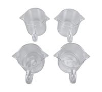 Pssopp 4 Tazas Medidoras de Espresso, 150 Ml, Tazas de café con Doble Boquilla, Vasos de Chupito de café Resistentes Al Calor con Escala para Latte Art Home Cafe Barista (Pico Doble 150ml Con Escala