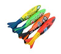 Pssopp 4 Uds. De Juguetes De Buceo para Niños, Juguetes De Plástico De Calidad para Piscina para Entrenamiento Divertido bajo el Agua, Ideal para Edades De 3 Años en Adelante