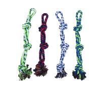 Pssopp 4 Uds. De Juguetes De Cuerda para Perros, 55cm De Algodón, Cuerdas Anudadas Resistentes para Perros, Juguetes para Dentición De Cachorros, para el Aburrimiento, Cuidado, Alivio