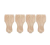 Pssopp 4 Uds Patas de Muebles de Madera talladas Muebles sólidos pies de Repuesto sofá Armario Mesa de café pie Accesorios para Hotel(El 12 * 6cm)