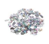 Pssopp 400 Piezas de Resina en Forma de Lágrima para Coser Diamantes de Imitación de Cristal Plano AB Formas Mixtas con Agujeros Dobles para Manualidades, Ropa, Zapatos, Bolsos,