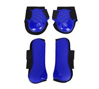 Pssopp 4PCS Protector de Pierna de Caballo Botas de Pierna Trasera Delantera de Caballo Botas de Fetiche de tendón de Montar a Caballo Pony Amortiguación de Golpes Show Jumping Competition(Azul XL)