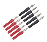 Pssopp 5 Juegos de Conectores, Conectores y Adaptadores de Conector Banana Macho de 4 Mm Adaptador de Conector Multímetro Hembra, con Conductividad Eléctrica para Maquinaria de Soldadura de Equipos