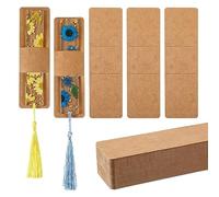 Pssopp 50 Uds. Soporte de Marcapáginas de Resina, Cubiertas de Marcapáginas Kraft para Recuerdo de Fiesta para Envolver Marcapáginas Embalaje de Pequeñas Empresas (Marrón)