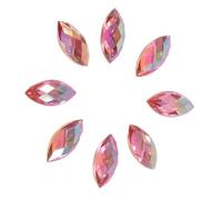 Pssopp 500 Piezas Cristal Cristal Acrílico Flat Back Horse Rhinestones, Marquise Gems para Artesanías con Decoración de 5 Colores para Ropa (7 X 15 mm) (Rosa claro)