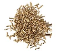 Pssopp 500 Uds. Ojales de Latón Remache Hueco Orificio Pasante Decorativo Resistente a la Corrosión para Tela de Cuero Joyería DIY (2,5x11x3,8 mm)
