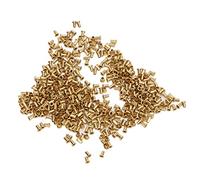 Pssopp 500 Uds. Ojales de Latón Remache Hueco Orificio Pasante Decorativo Resistente a la Corrosión para Tela de Cuero Joyería DIY (1,7x3,5x2,8 mm)