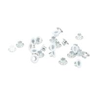 Pssopp 500 Uds Ojales Ojales de Metal 4 Colores Borde Redondo de Hierro Cara Lisa para Zapatos Ropa Accesorios de Equipaje (YK4/5C10 (blanco))