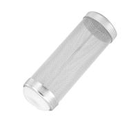 Pssopp 5PCS Filtro de Acuario de Acero Inoxidable Manga de Malla Canasta de Entrada de Entrada Protección de Camarones con Goma Blanca Extensible para Filtro Externo de (16 mm de diámetro Interior)