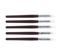 Pssopp 5pcs Silicona Tallado de Arte Pen Pottery Herramientas - Efecto de Color Homogéneo para Proyectos de Arte y Plastilina