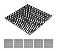 Pssopp 6 Piezas Divisores de Rejilla para Tanque de Peces de Acuario Placas de Filtro de Caja de Aislamiento Diseño de Empalme Modular Flexible para Bloqueo de Medios de Filtro de Fondo (Black)