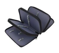 Pssopp 72 Slots Pencil Pouch, Diseño de Mango Fácil Transportar Oxford Portátil 4 Compartimentos Case Lápiz para Bolígrafos y Marcadores Acuarela (Negro) (Black)