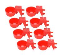 Pssopp 8 Piezas de Plástico para Alimentador de Agua de Pollo de Plástico, Cazas de Agua de Pollo Desmontables de Almacenamiento Automático de Bloqueo Estable para Pollos de Pato Ganso