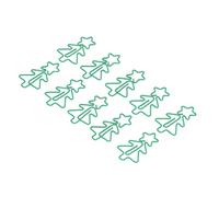 Pssopp Abrazadera/propietario en Forma de un árbol de Navidad Cerrántica/soporte Divertido en Metal para Organizar Documentos en la Oficina y en Casa, Verde, 100 Piezas