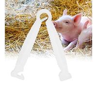 Pssopp Abrazos de Plástico, Abrazadera de Cordón Umbilical de Cerdo, 100 Piezas/Paquete, Abrazaderas de Cable Umbilicales Desechables para Suministro de Parto Veterinario o Doméstico con Diseño