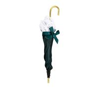 Pssopp Accesorio de Fotografía en Miniatura, Paraguas de Encaje de 3,3 Pulgadas para Escenas de Casa de Muñecas, Fondos de Modelo a Escala 1:12 (Green)
