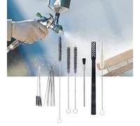 Pssopp Accesorio de Hardware Limpiador, Kit de Limpieza de 21 Piezas, Accesorio de Hardware, Herramienta Manual, Piezas de Aerógrafo Portátil para Herramientas de Pulverización con Diferentes