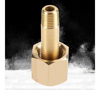 Pssopp Accesorios de Entrada del Regulador, Kit de Boquilla de Tuerca CGA 320 de Latón con Arandela para Regulador de CO2, Evita Fugas, Ideal para Elaboración de Cerveza Casera y Acuarios